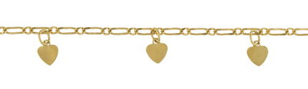 2mm  Heart Chain