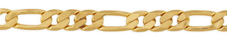 8mm  Bevelled Figaro Link