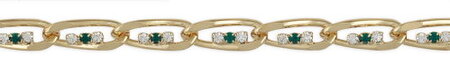6mm Pave Emerald & Crystal 