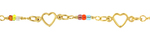 Crystal hearts and beads