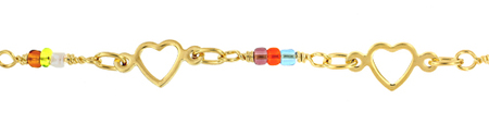 Crystal hearts and beads