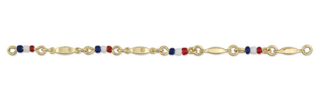 Red,white & blue beads & spacers